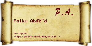 Palku Abád névjegykártya